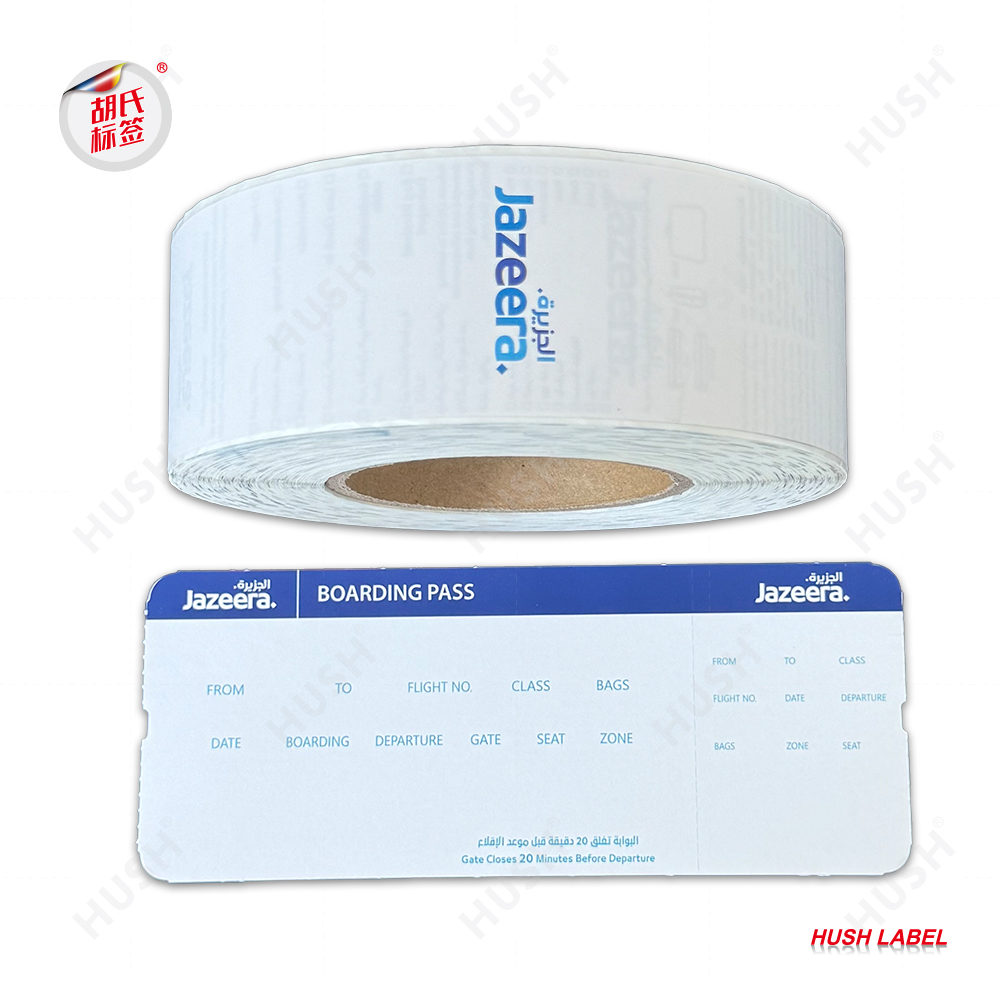 Free Sample High Quality Paper Thermal Paper Disposable Airline Products Low Price Baggage Tag for Air.