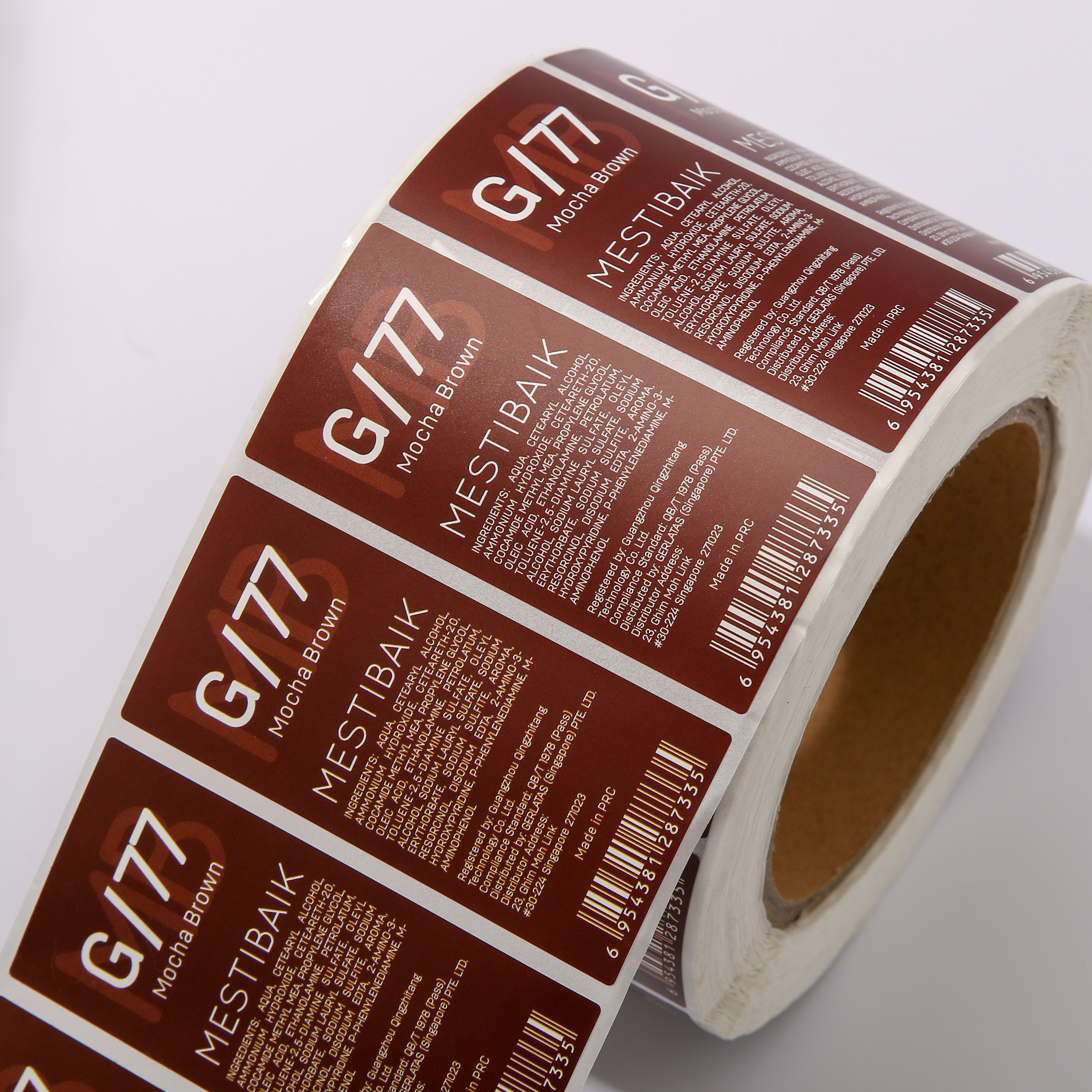 Custom Adhesive Waterproof Food & Milk Packaging Labels Recyclable Carton Pa