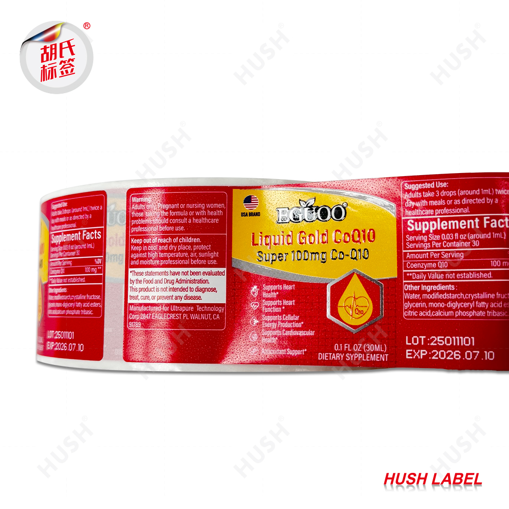 Manufacturer High Grade Printing Bottle Sticker Logo Custom Packaging Labels