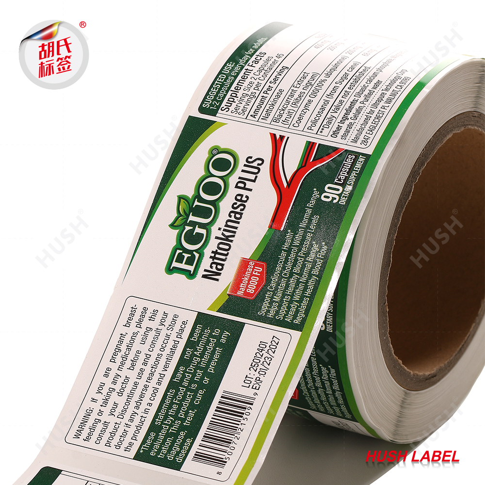 Custom Business Labels Printable Adhesive Sticker Roll for Food Packaging