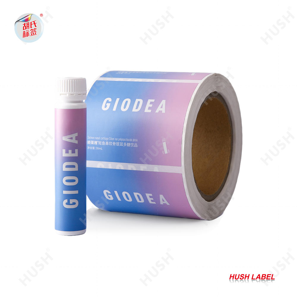 Custom Glass Bottle Tube Health Supplement Label Packaging Sticker Disposable Meal Fast Food Adhesive Labels