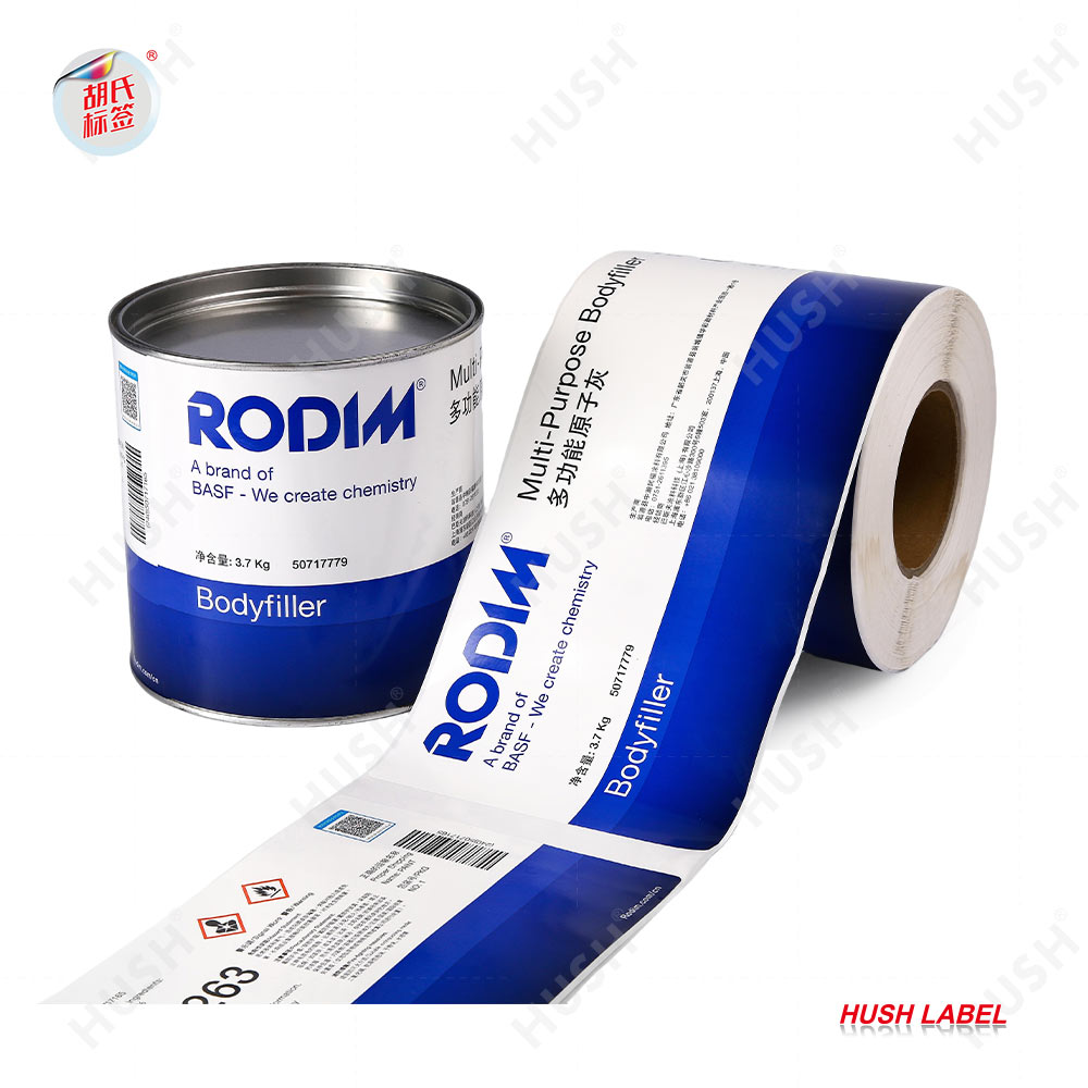 Self-adhesive Waterproof Labels with Strong Adhesion Customizable Colorful Chemical Stickers for Plastic Buckets & Metal Cans