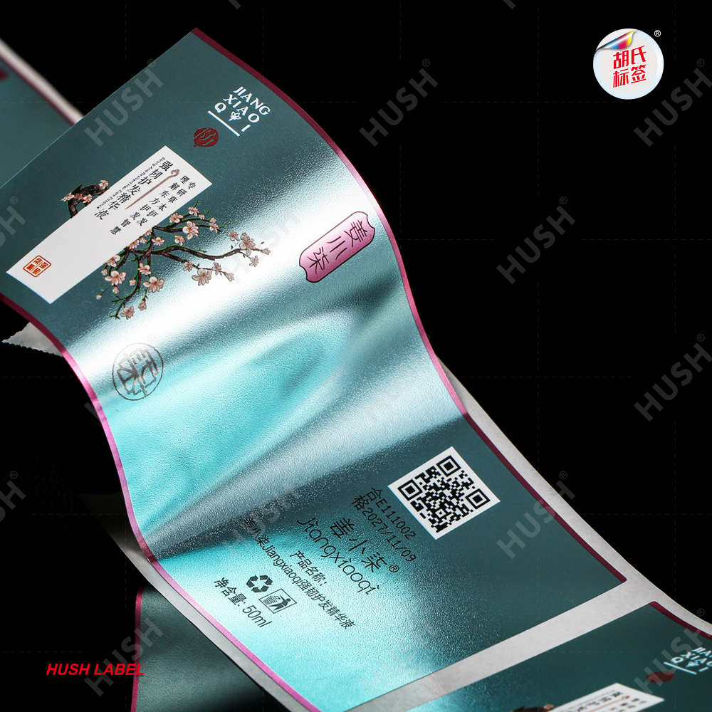 Custom Holographic Durable Vinyl Skincare Cosmetic Labels Stickers Waterproof Printing for Beverage Bottle Packaging