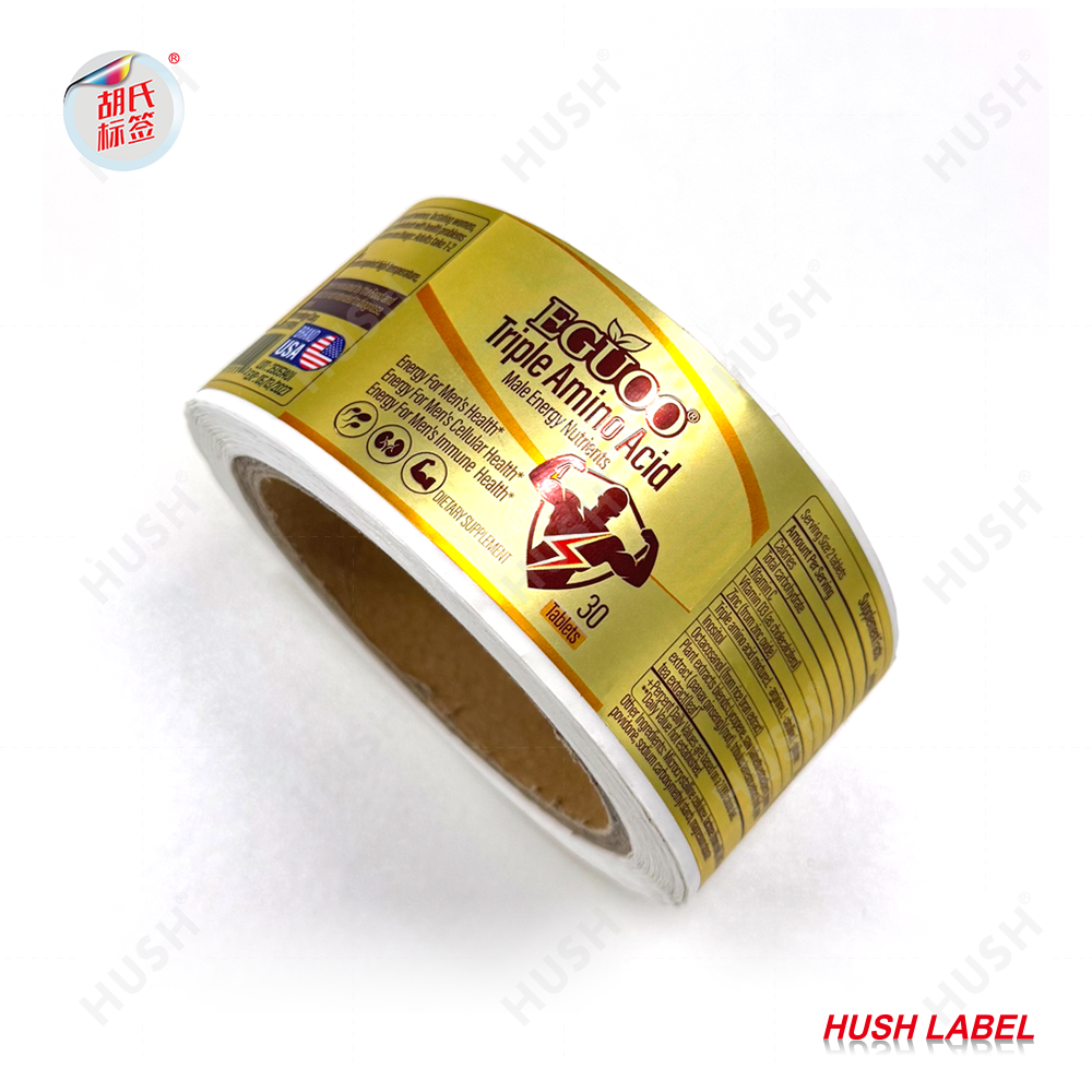 Eco Friendly Health Safe Holographic Vinyl Art Paper Labels Custom Waterproof Du