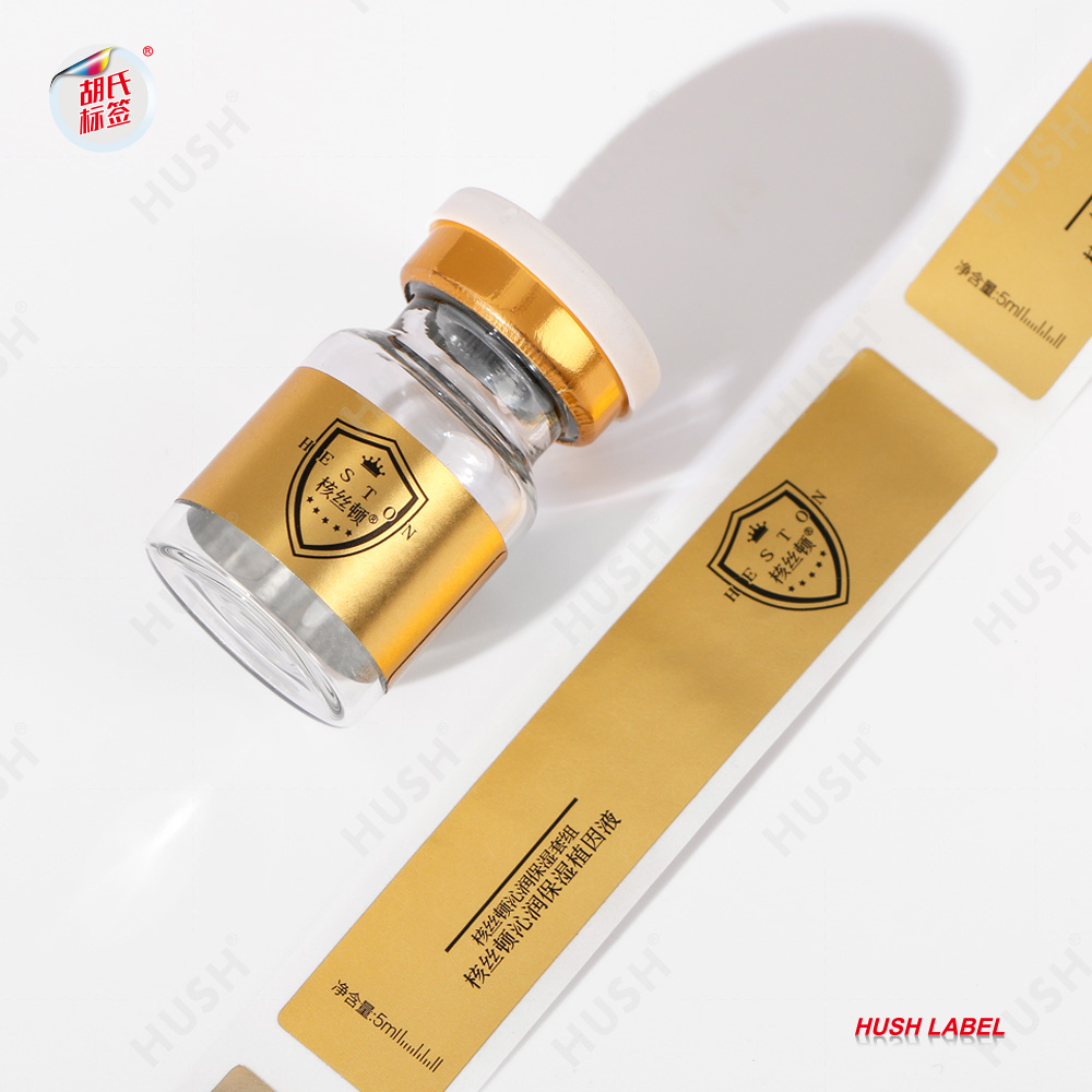 Custom Printed Waterproof Self Adhesive Labels for Cosmetic Bottles Shape Personalized for Skincare Label