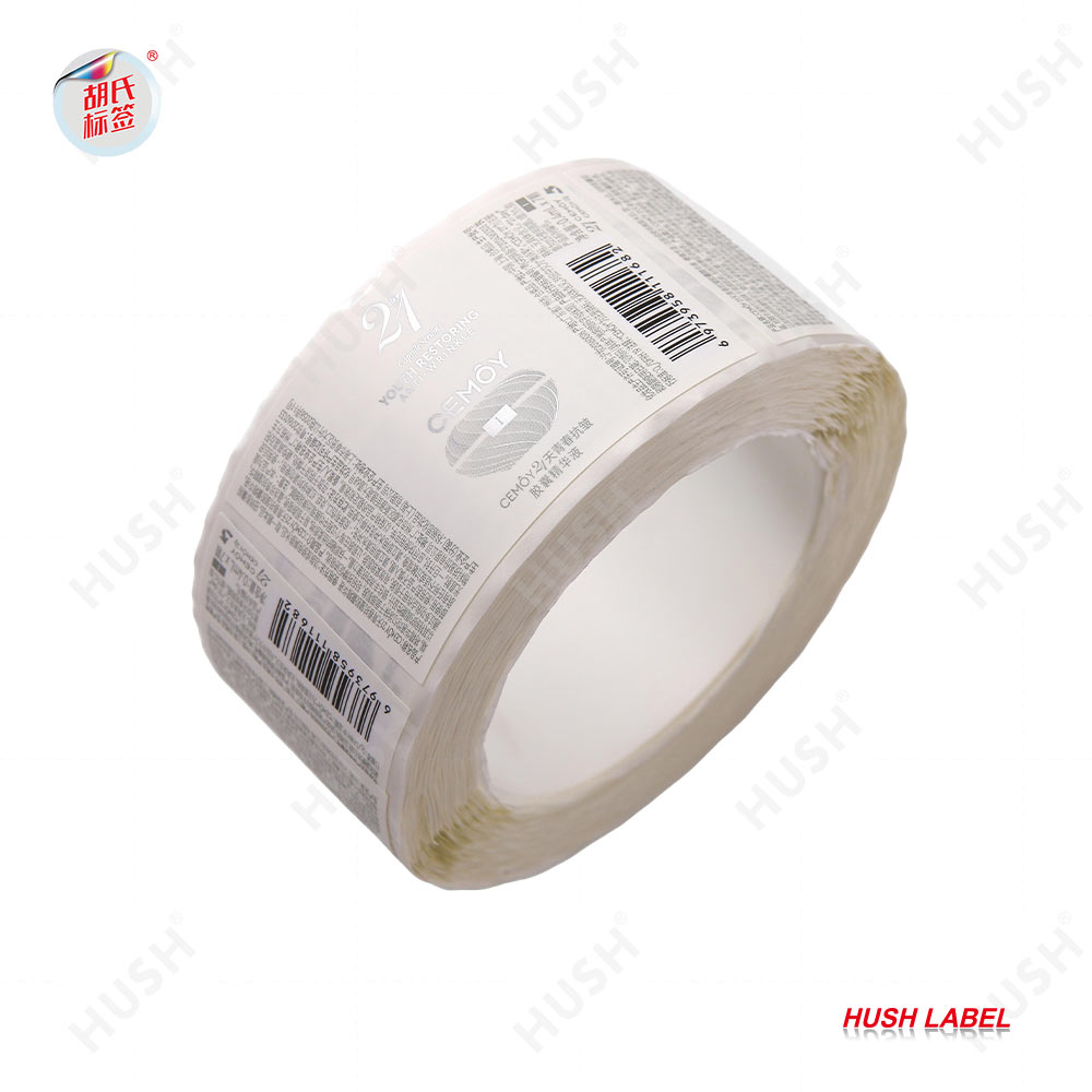 Custom Holographic Durable Waterproof Oil Proof Scratch off UV Resistant Self-Adhesive Beverage Packaging Double-Layer Label