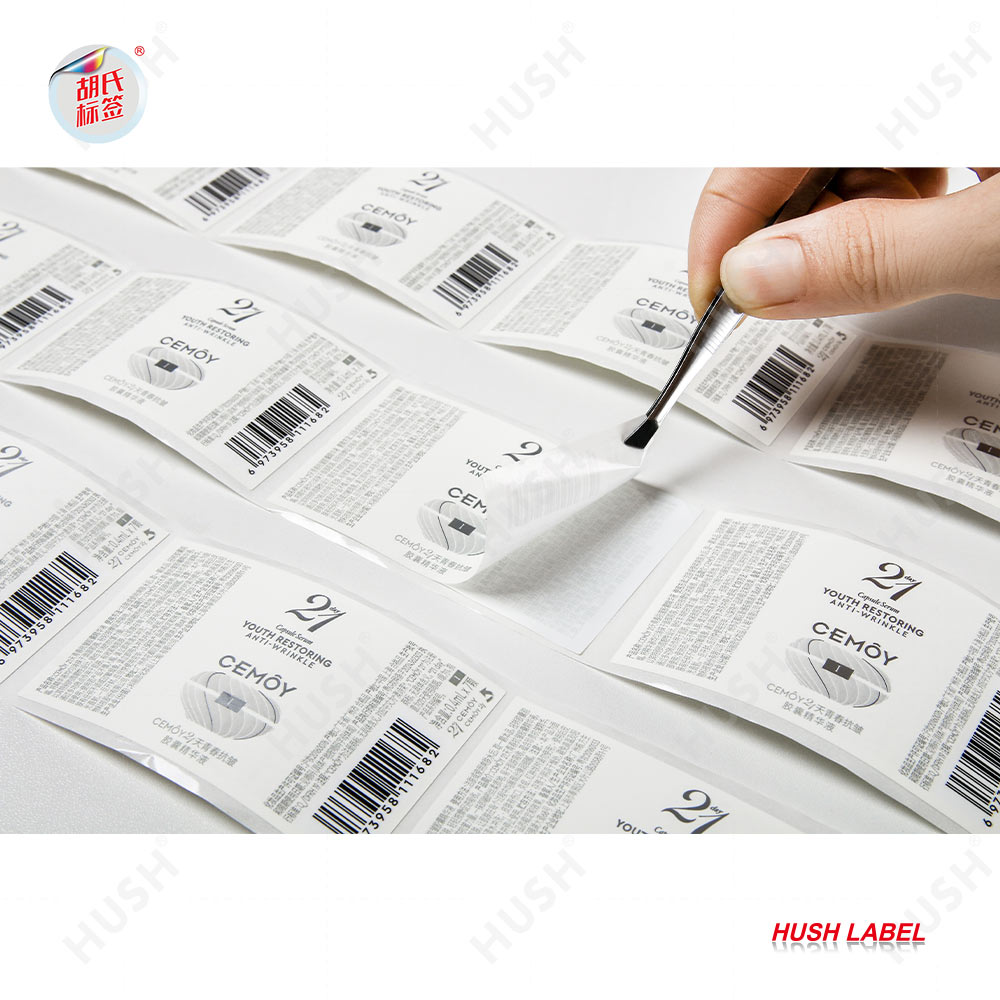 Custom Holographic Durable Waterproof Oil Proof Scratch off UV Resistant Self-Adhesive Beverage Packaging Double-Layer Label