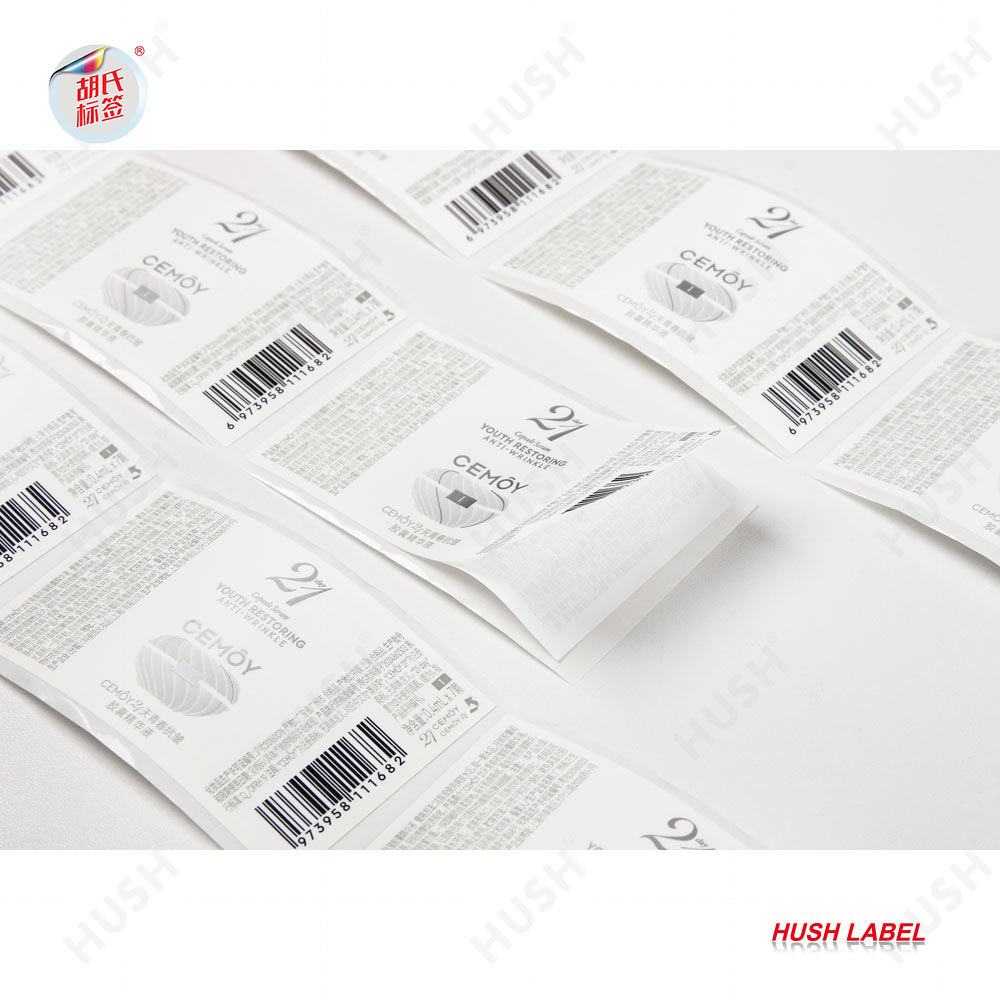 Custom Holographic Durable Waterproof Oil Proof Scratch off UV Resistant Self-Adhesive Beverage Packaging Double-Layer Label
