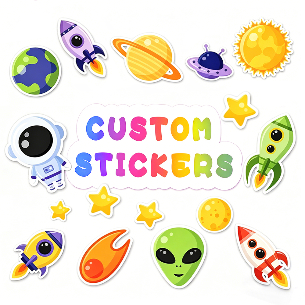 Custom Cartoon Sticker Single Sided Waterproof Vinyl PVC Eco-Friendly Durable Oi