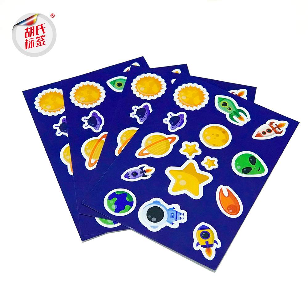 Custom Cartoon Sticker Single Sided Waterproof Vinyl PVC Eco-Friendly Durable Oil-Proof Kiss Cut Label Decorative Labels