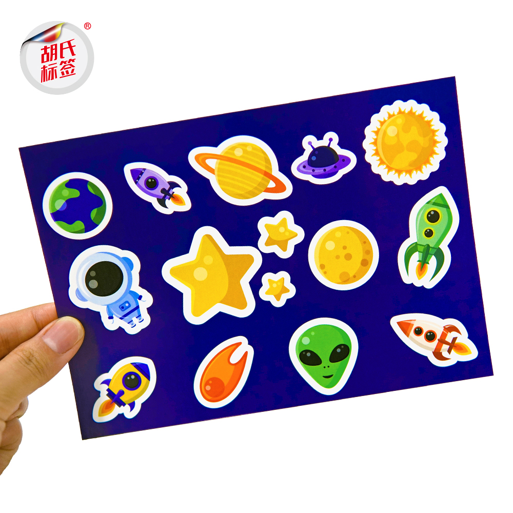 Custom Cartoon Sticker Single Sided Waterproof Vinyl PVC Eco-Friendly Durable Oil-Proof Kiss Cut Label Decorative Labels