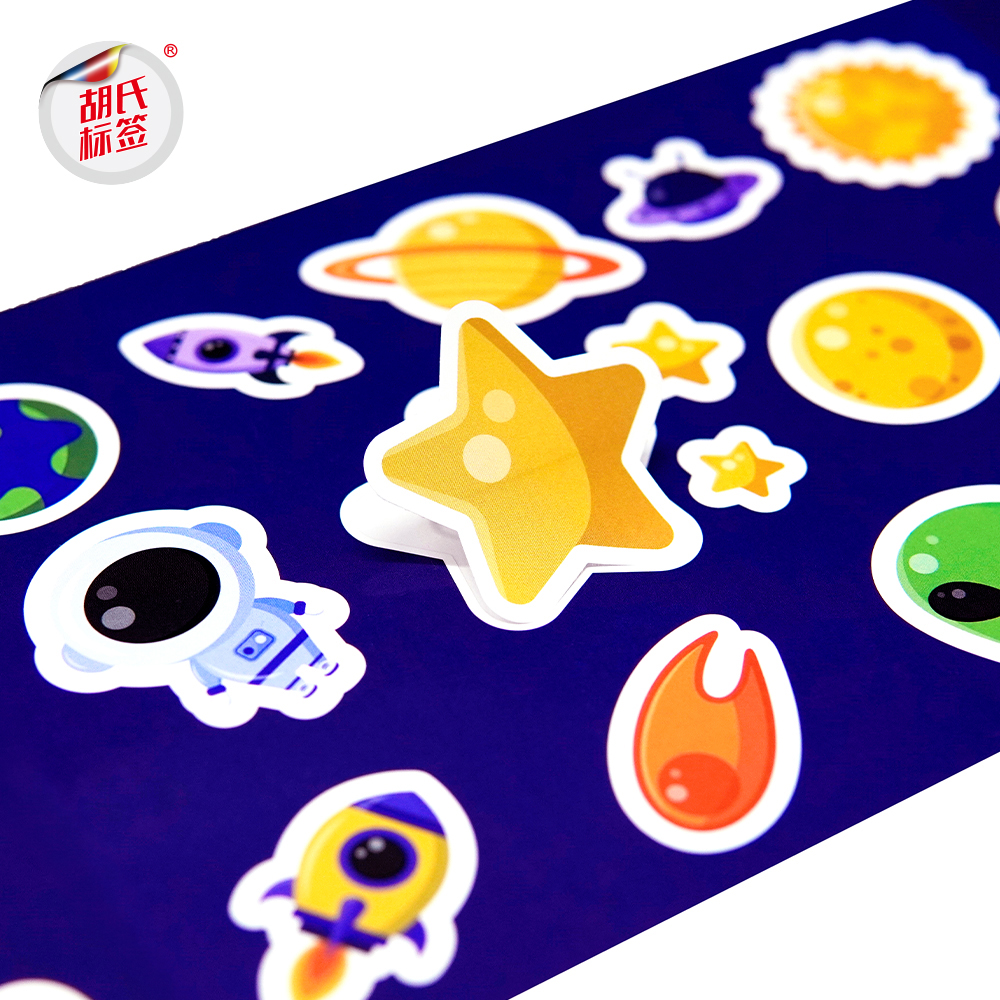 Custom Cartoon Sticker Single Sided Waterproof Vinyl PVC Eco-Friendly Durable Oil-Proof Kiss Cut Label Decorative Labels